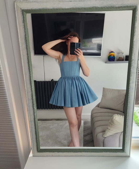 Denim mini dress