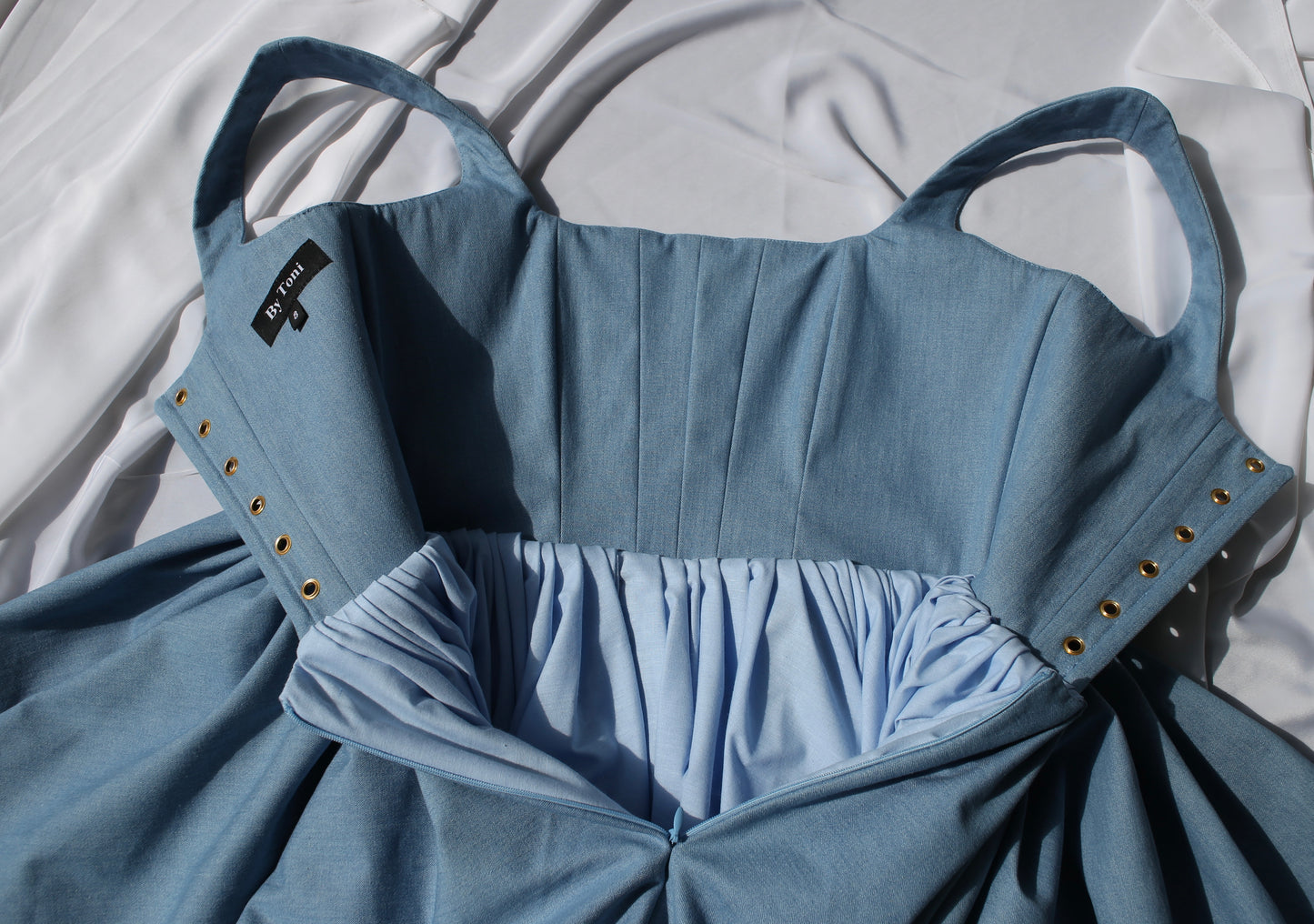 Denim mini dress
