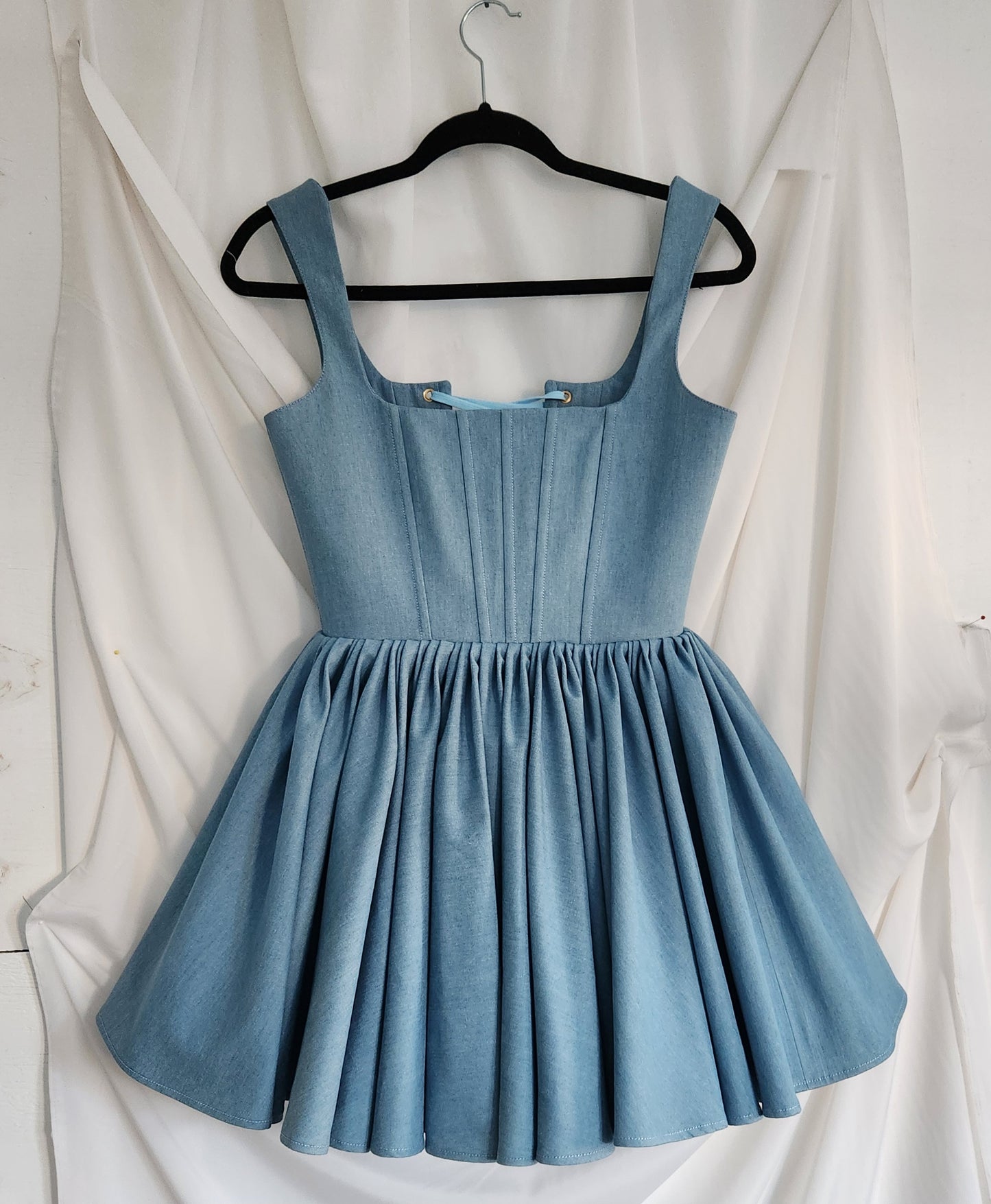 Denim mini dress