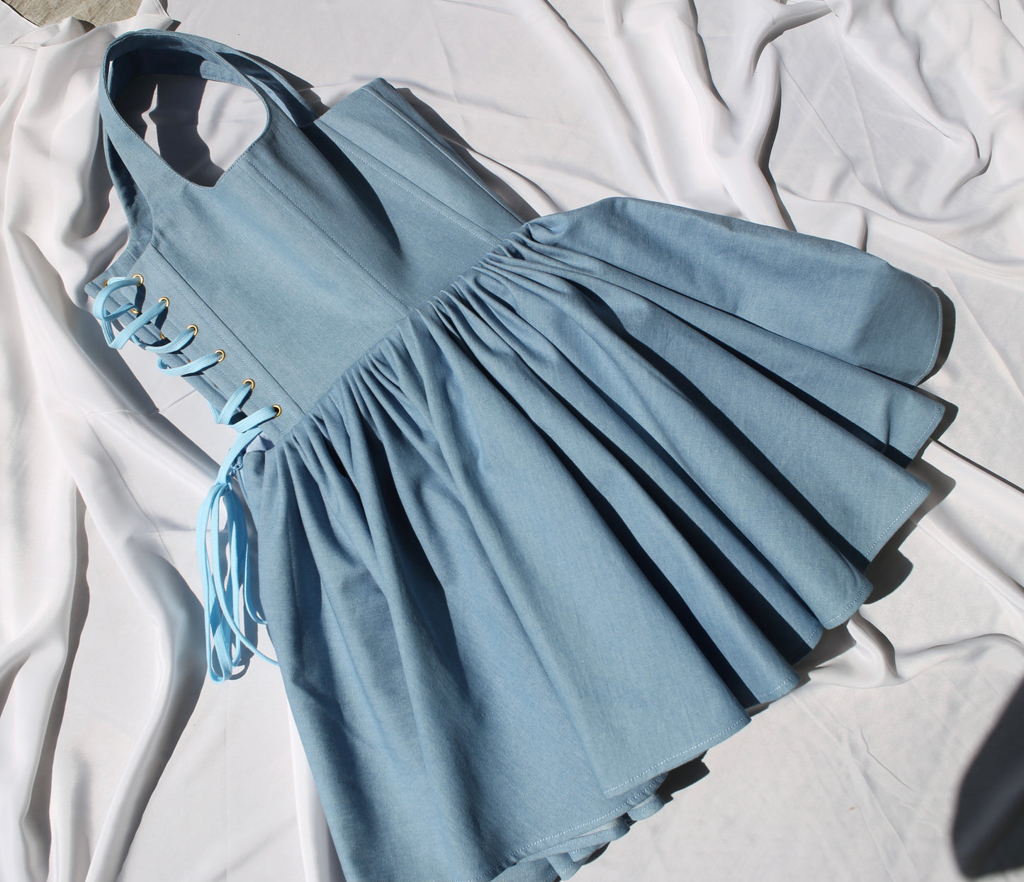 Denim mini dress
